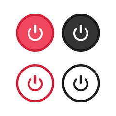 Power button on red and black color