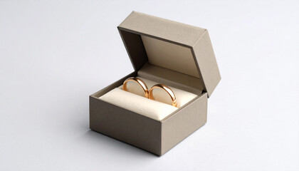 Wedding Rings in a Velvet Jewelry Box Representing Eternal Love

