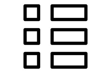 リスト表示のシンプルなベクターアイコン