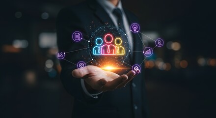 Teamwork, Global Network, Business Collaboration: Diverse Team in Hand