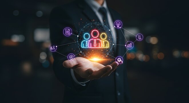 Teamwork, Global Network, Business Collaboration: Diverse Team in Hand