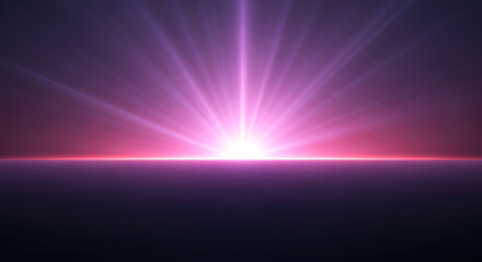 Radiant Pink Horizon: A Luminous Light Burst