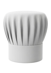 Classic white chef hat with pleated fabric and band