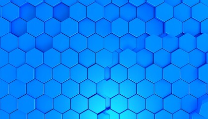 Abstract Blue Hexagon Pattern.