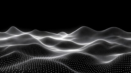 Obraz premium Abstract digital landscape of connected points (1)