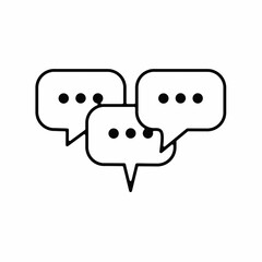 Speech buble vector icon with outline. Message bubble symbol. Vector icon.
