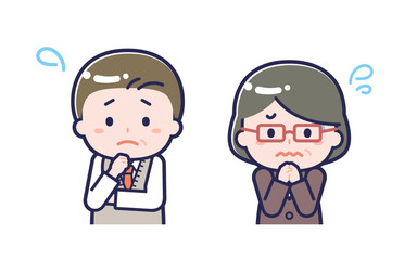 中年の会社員／2人組／男女 05