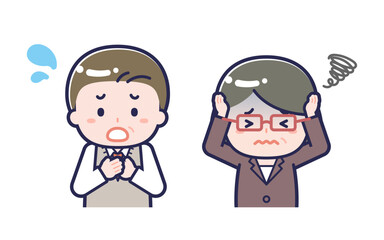 中年の会社員／2人組／男女 06