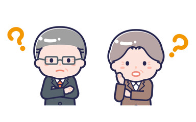 シニアの会社員／2人組／男女 04