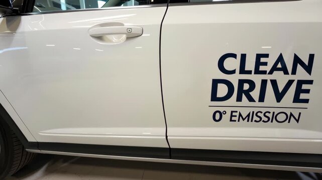 Clean Drive Zero Emission Vehicle Side View with Modern Design