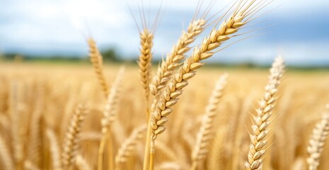 Fototapeta premium Golden wheat stalk closeup