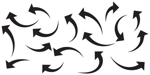 curved arrow png, black curved arrow icon ioslated on transparent background