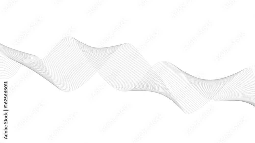 Poster abstract vector background with black wavy lines. abstract wave element for design. digital frequenc