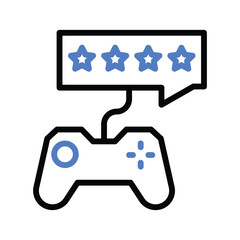 Game Review Outline bold Vector Icon which can be easily modified or Edited 
