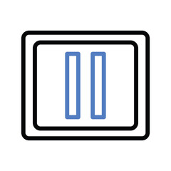 Pause Menu Outline bold Vector Icon which can be easily modified or Edited 
