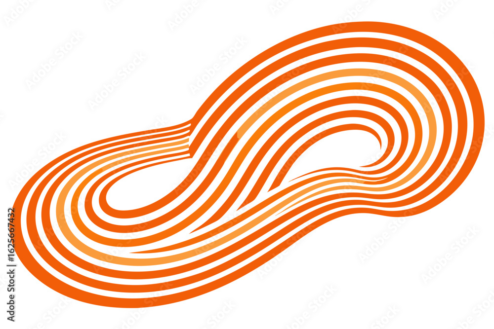 Poster dynamic orange and white abstract flowing lines create a modern, energetic visual that sparks creati