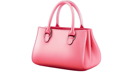 Naklejka premium pink purse on white background