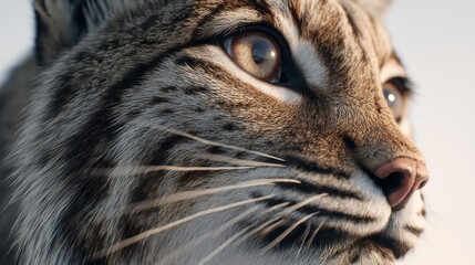 Obraz premium Close-up of a bobcat's face (1)
