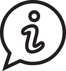 Obraz premium Information Icon Vector Illustration with Speech Bubble and Letter I