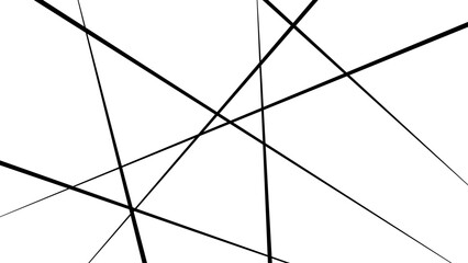 Abstract white background with random black lines, Abstract black and white liens with many squares and triangles shape.