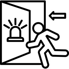 Evacuation line icon