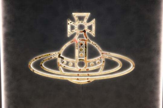 Shanghai,China-August 2nd 2025: Vivienne Westwood company brand logo 
