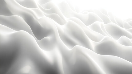 Obraz premium Abstract white fabric folds, smooth, flowing lines