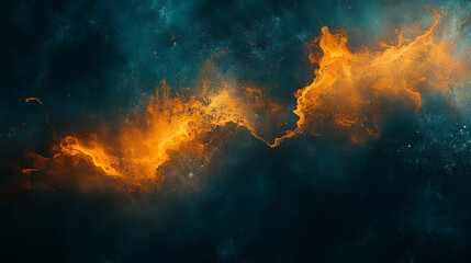 Obraz premium Abstract swirling flames against a dark cosmic backdrop