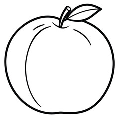 vector illustration of an peach