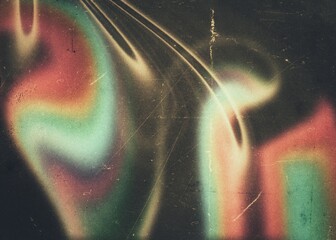 Abstract grainy light leaks photo overlay effect, film grain texture filter with scratches noise dust background, grunge and rough texture effect, color gradients shape, digital noise background