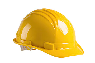 Bright yellow safety helmet