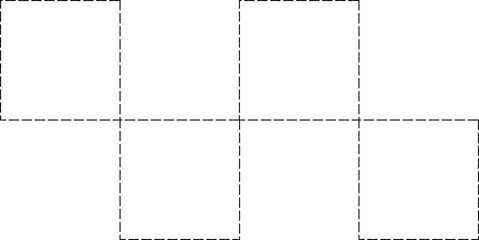 Dashed line square shapes. Elements for design
