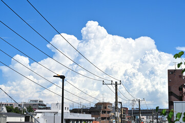 東京の街に立ち上る夏の入道雲