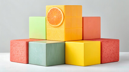Fototapeta premium colorful wooden blocks