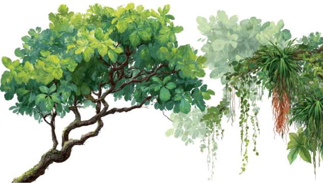 Lush, varied greenery