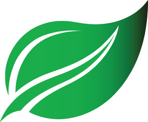 🌿✨ A sleek and modern green leaf vector logo that symbolizes freshness, sustainability, and clean design. 🌱 Elevate your eco-brand with this bold organic graphic now!
