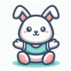 Cute animal mascot vector illustration flat design style