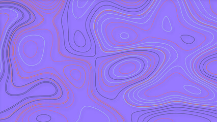 Stylized topographic contour map. Geographic line mountain relief. 
