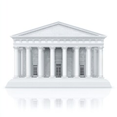 Obraz premium Front view of a classical white building