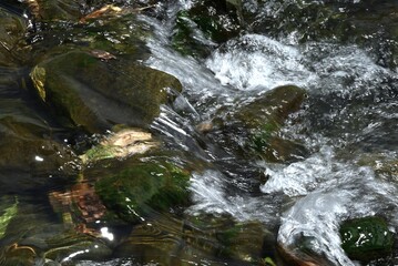 The power and beauty of water movement. Natural beauty background material.