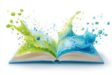 As the book opened, it was colorful splashes that introduced the vibrant illustrations of microorganisms, all within an educational framework