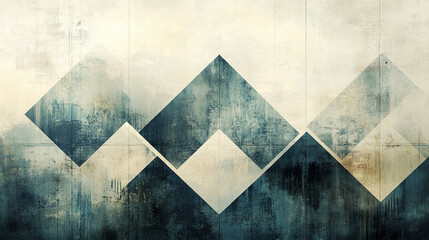 Abstract graphic design with textured shapes