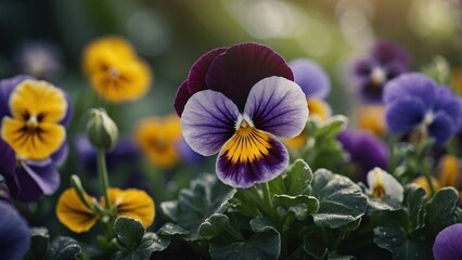 purple crocus flowers