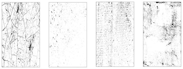 Overlays stamp texture with effect grunge, damage, old, concrete, spray effect and drop ink splashes. Best dirty grainy stamp. Different paint textures with background. Vector collection overlay