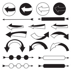 White and black ribbon arrow set