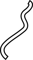 Lines bold curved. Design elements