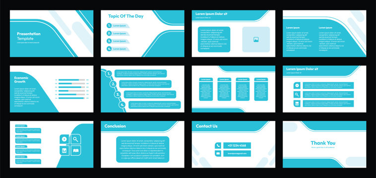 modern presentation template featuring a refreshing design with light green color, suitable for company presentations, school projects, and product promotions