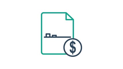 Cost animated icon. video - Powered by Adobe