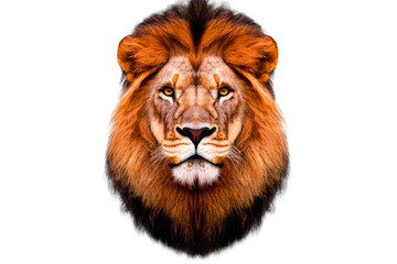 Majestic lion head with detailed fur and striking eyes