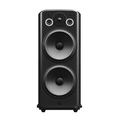 Black tower speaker, two large drivers